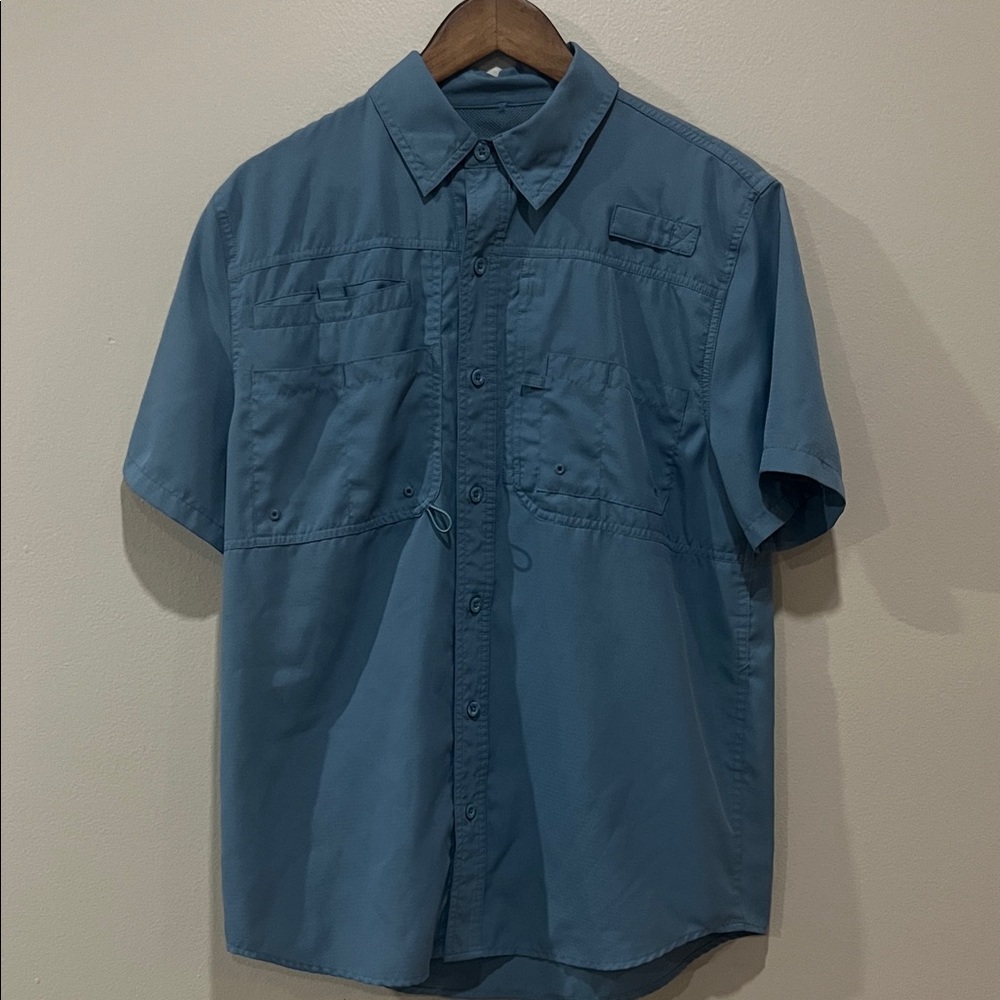 Reel Legends Saltwater II Men’s Blue Short Sleeve Shirt size S